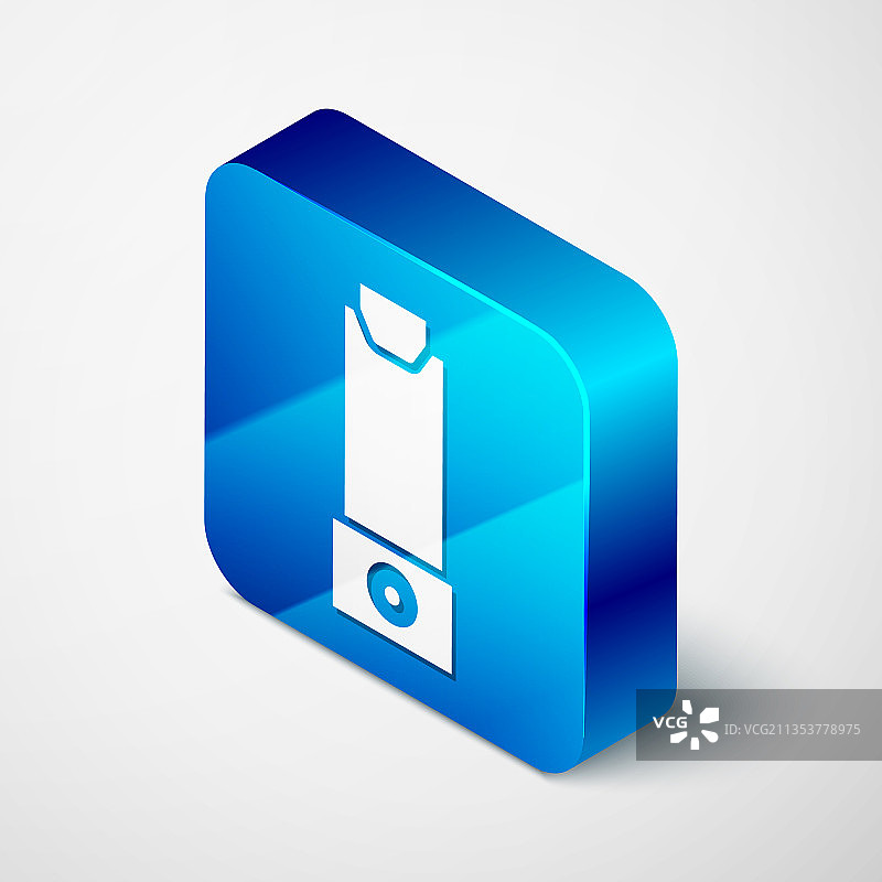 灰色背景上的2.5D吸入器图标图片素材