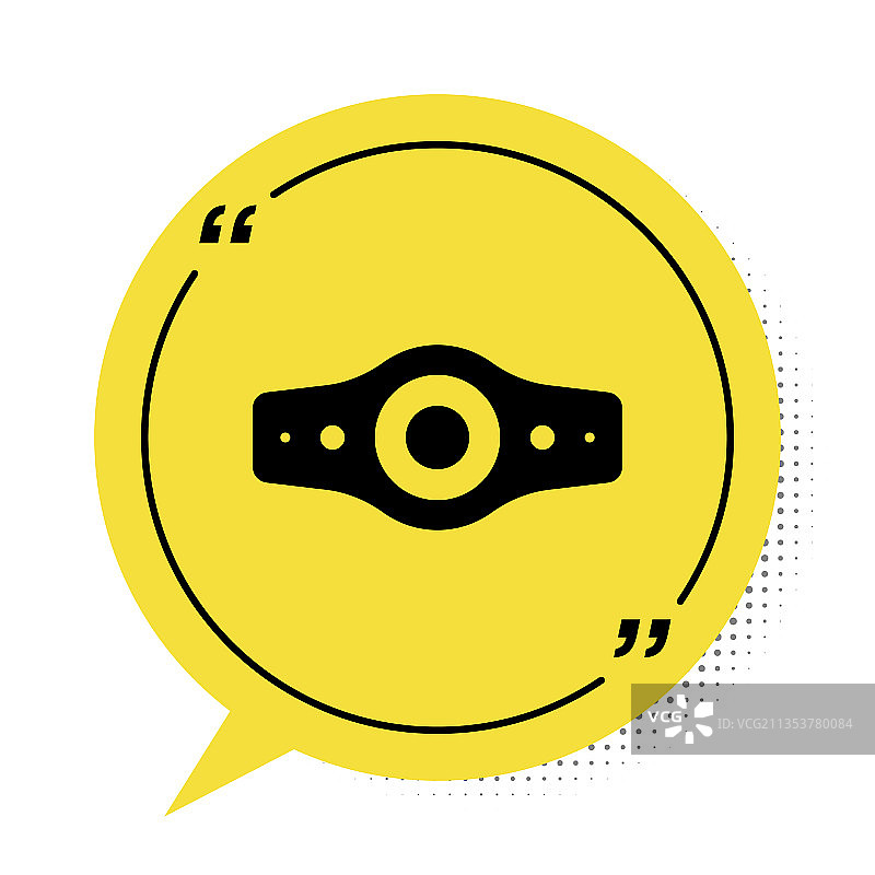 黑色摔跤冠军腰带图标图片素材