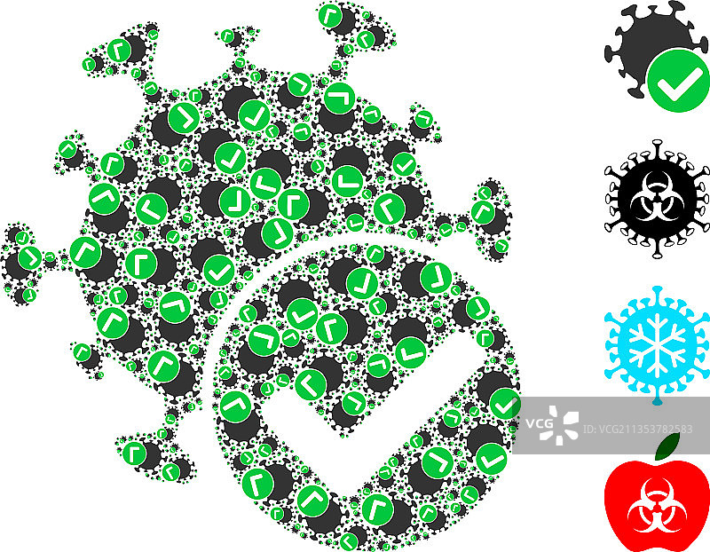 病毒确认图标递归拼贴图片素材