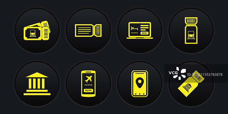 博物馆建筑火车票手机图片素材