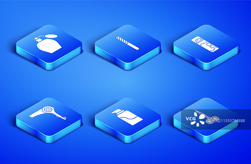 香水、面霜、化妆品和美发剪刀套装图片素材