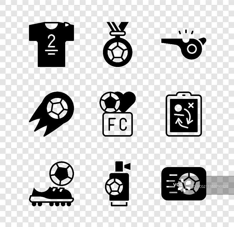 足球队服和奖牌banner图片素材