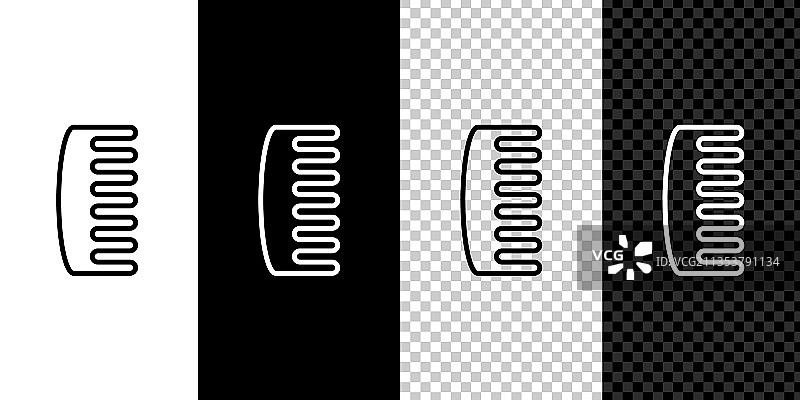 黑色背景上的线条发刷图标图片素材