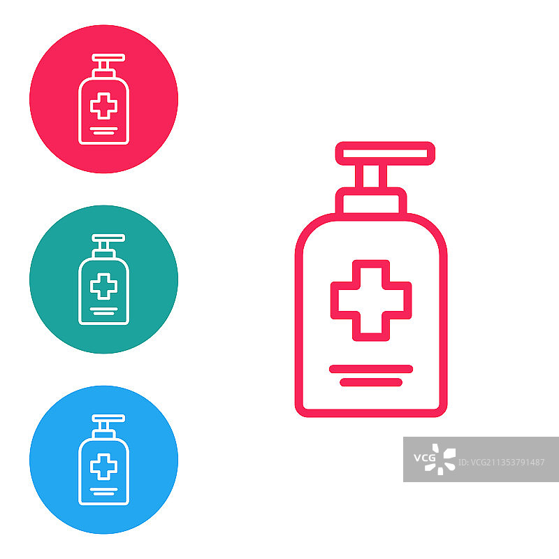 抗菌皂液瓶（红色线条）图片素材