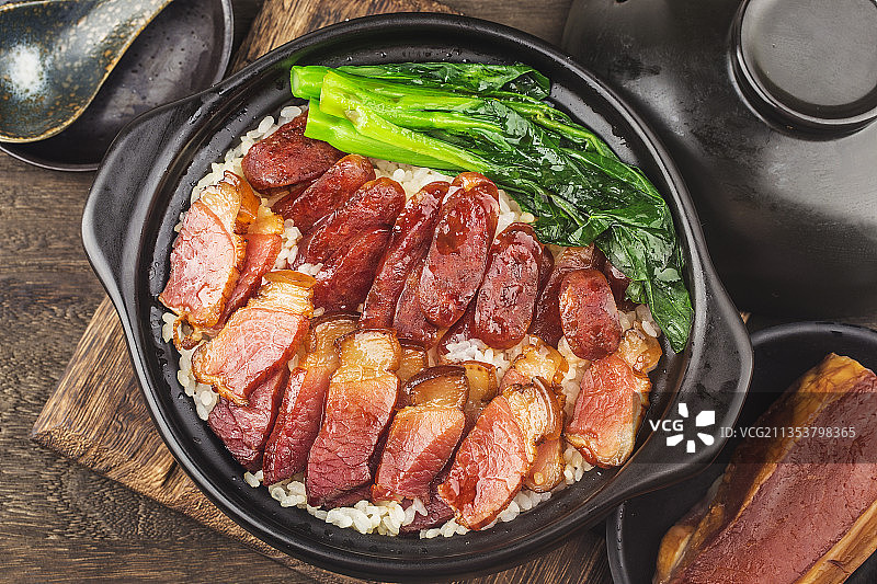 腊味煲仔饭图片素材