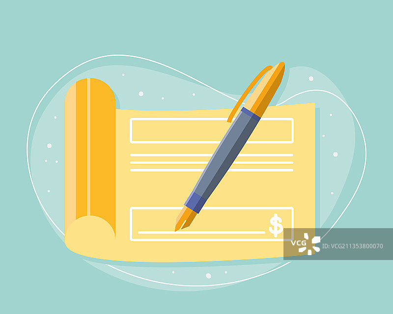 支付银行支票图片素材