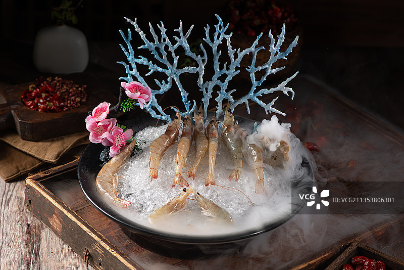 鲜活南美白虾图片素材