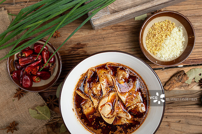 红油抄手图片素材