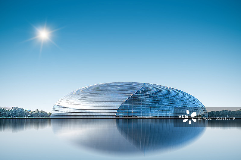北京国家大剧院城市建筑风光图片素材