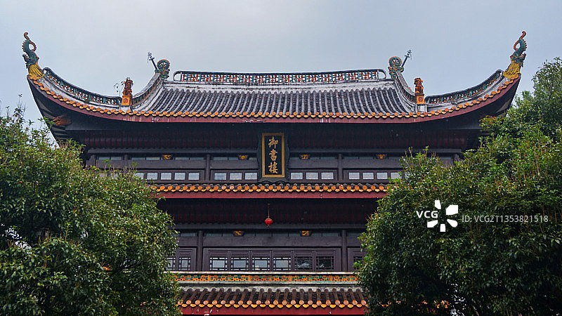 长沙岳麓山-御书楼图片素材