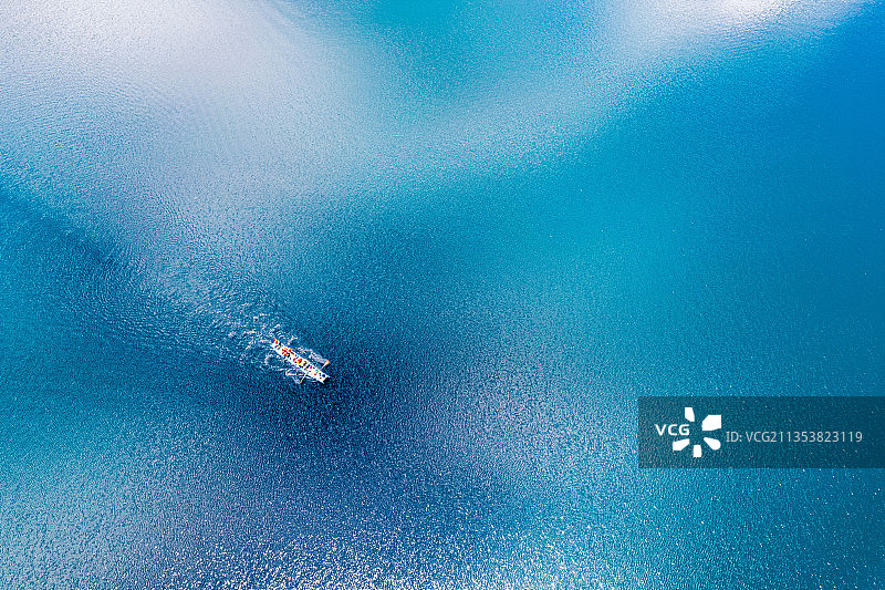 泸沽湖航拍图片素材