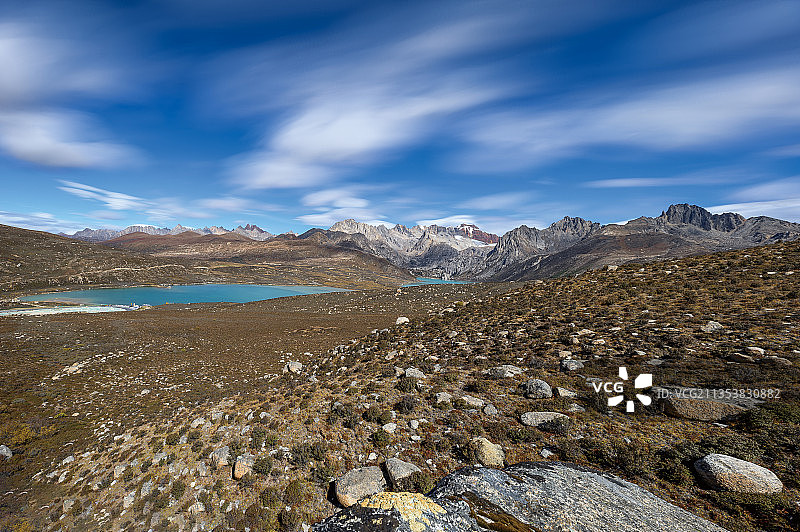 海子山与姊妹海图片素材