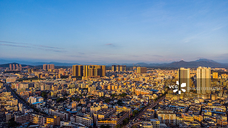 广东省汕尾市海丰县城市航拍图片图片素材