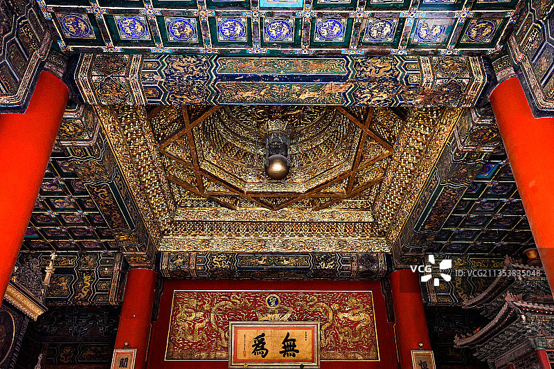 故宫无为大殿藻井图片素材