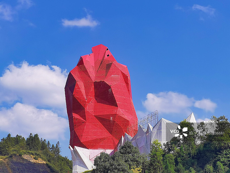 贵州省东部铜仁地区万山区辰砂王巴塞罗酒店及其周边环境图片素材