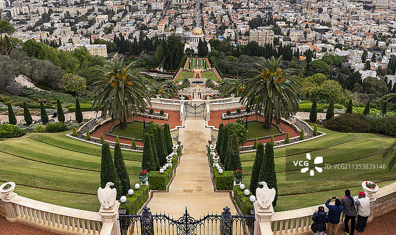 以色列法海巴哈伊花园图片素材