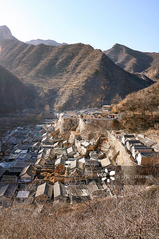 北京「爨底下」村图片素材