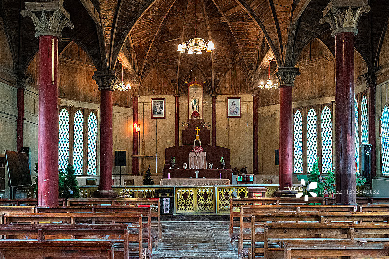 雅安宝兴蜂桶寨邓池沟天主教堂图片素材