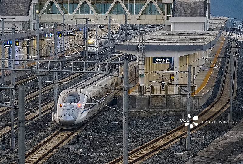 中国高铁 铁路 十堰东站 CRH图片素材