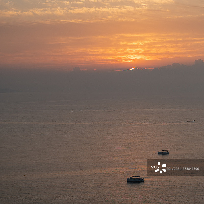 渤海湾 日出图片素材