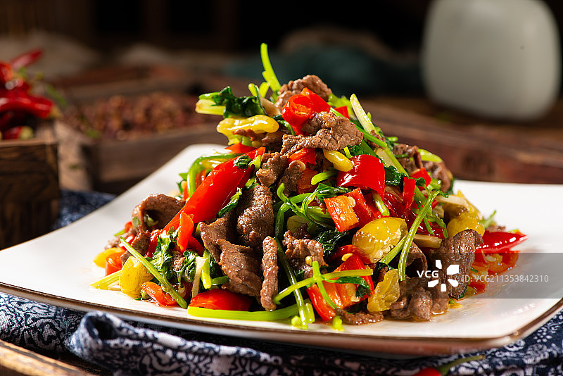 美味泡椒牛肉图片素材