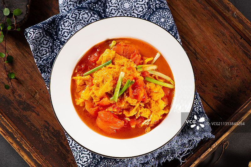 西红柿炒鸡蛋图片素材