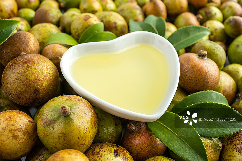 油茶果和茶油图片素材