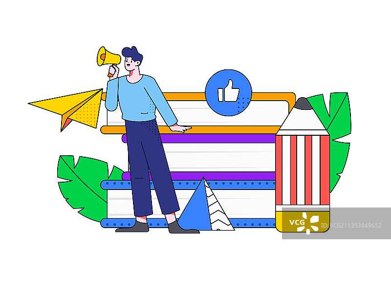 课程招生宣传互联网扁平矢量人物插画图片素材