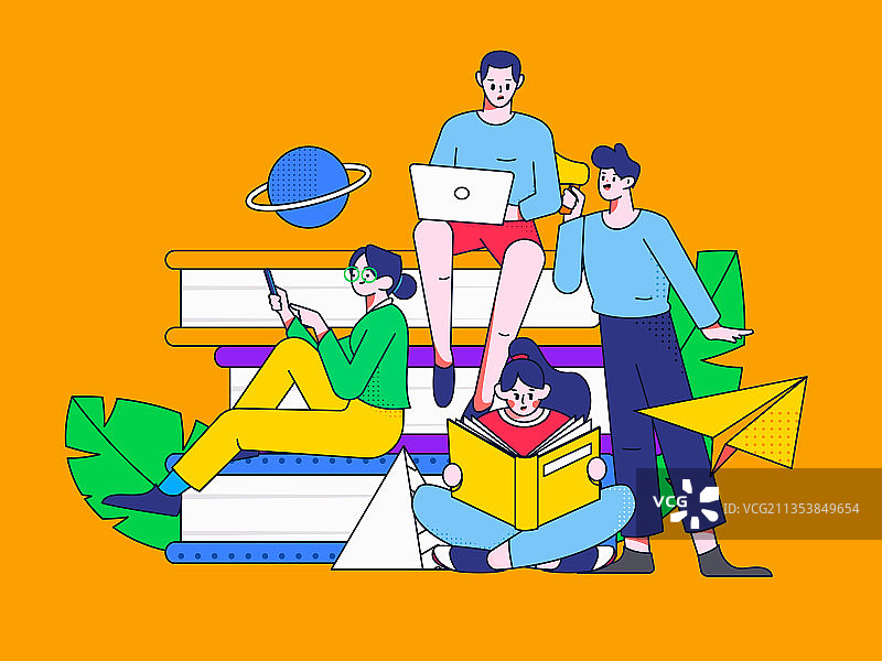 课程招生宣传互联网扁平矢量人物插画图片素材