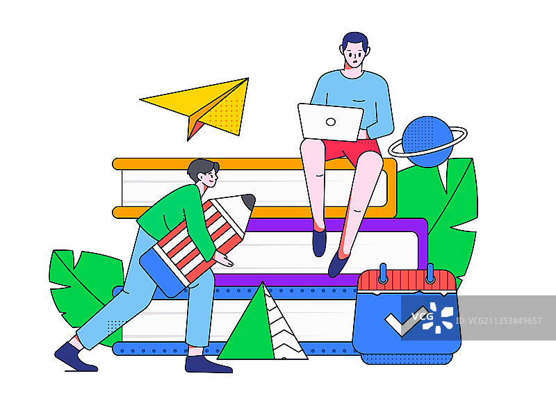 课程招生宣传互联网扁平矢量人物插画图片素材