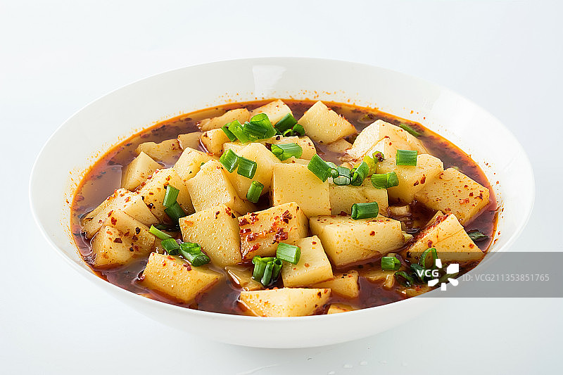 湖南美食煮米豆腐图片素材