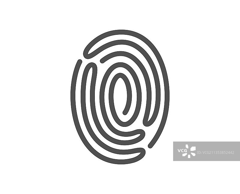 指纹线性图标数字指纹标志图片素材