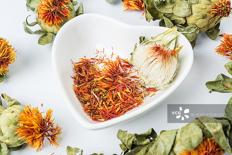 中草药材红花图片素材