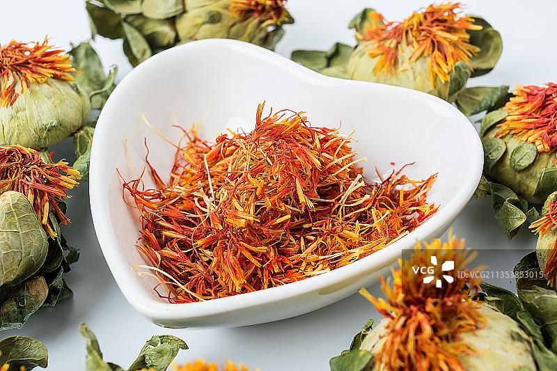 中草药材红花图片素材