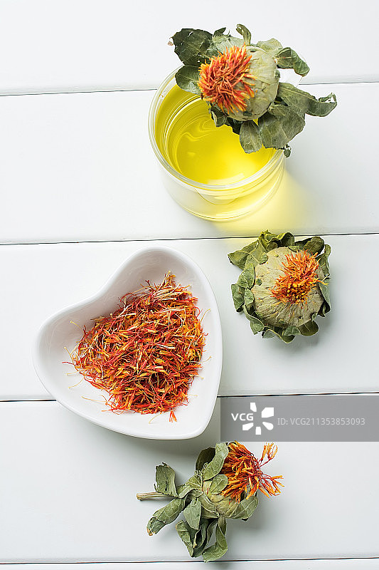 养生草本花茶，红花茶图片素材
