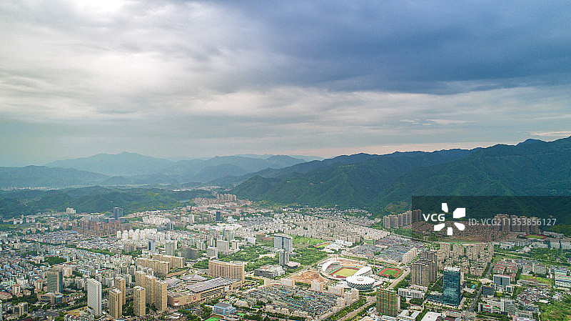 丽水,莲都区,航拍视角,市区,航拍,天空,云,城市图片素材