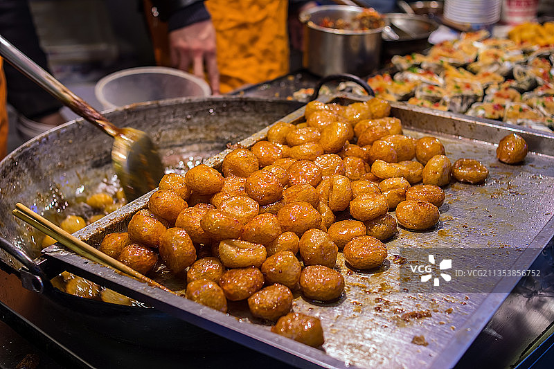 中国湖南长沙小吃糖油粑粑图片素材