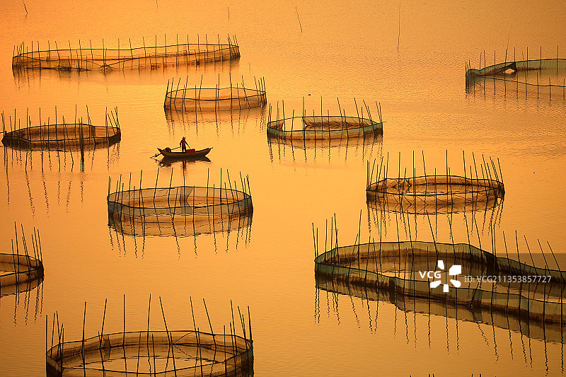 渔舟唱晚图片素材