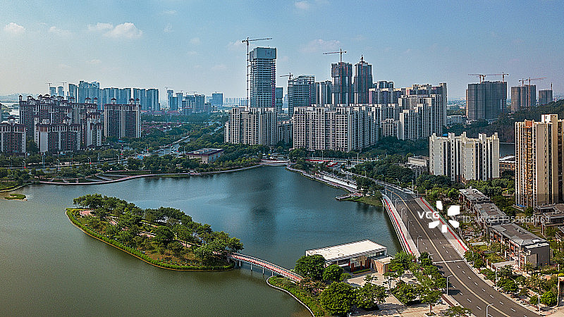 南沙自贸区凤凰湖图片素材