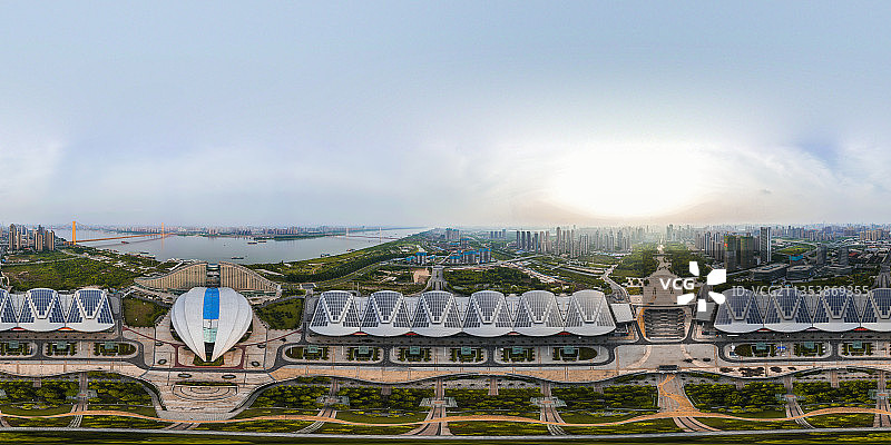 武汉国博中心航拍图片素材