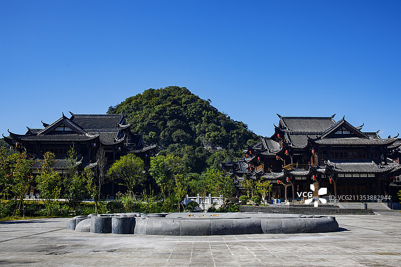 中国贵州毕节市织金县平远古镇图片素材