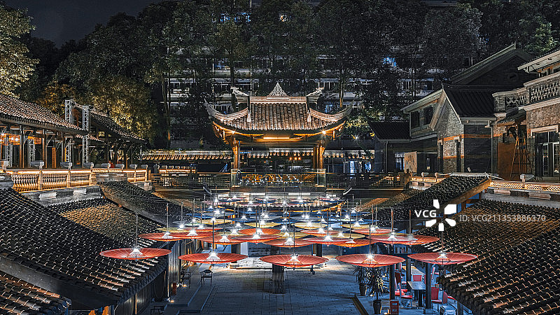 暗夜成都之东门市井图片素材