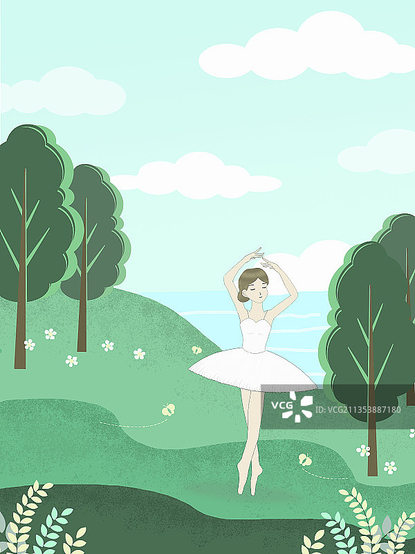芭蕾女孩图片素材