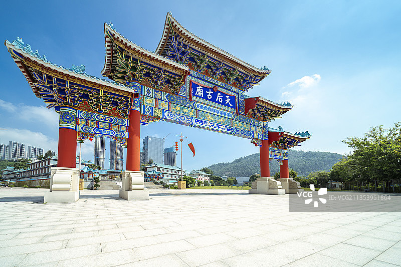 广东深圳赤湾天后宫牌坊图片素材