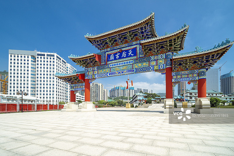 广东深圳赤湾天后宫牌坊图片素材