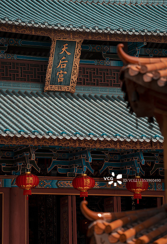 深圳赤湾天后宫正殿匾额图片素材