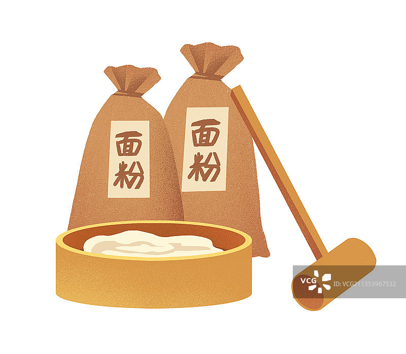 年俗腊月二十八打糕蒸馒头图片素材