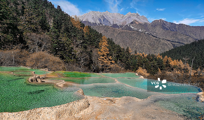 黄龙彩池图片素材