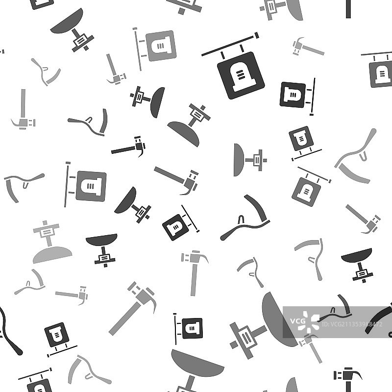 墓碑十字架镰刀墓地标志图片素材