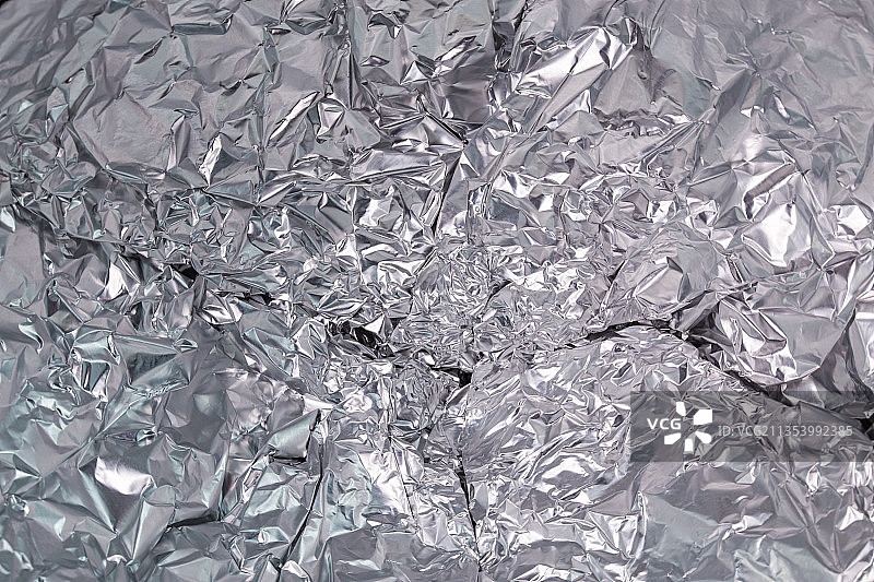 褶皱锡箔纸全画幅照片图片素材